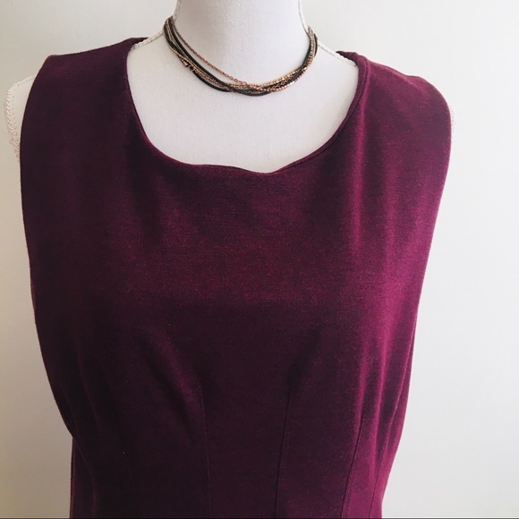 Merona Size XXL maroon side zip cocktail dress - Picture 2 of 8